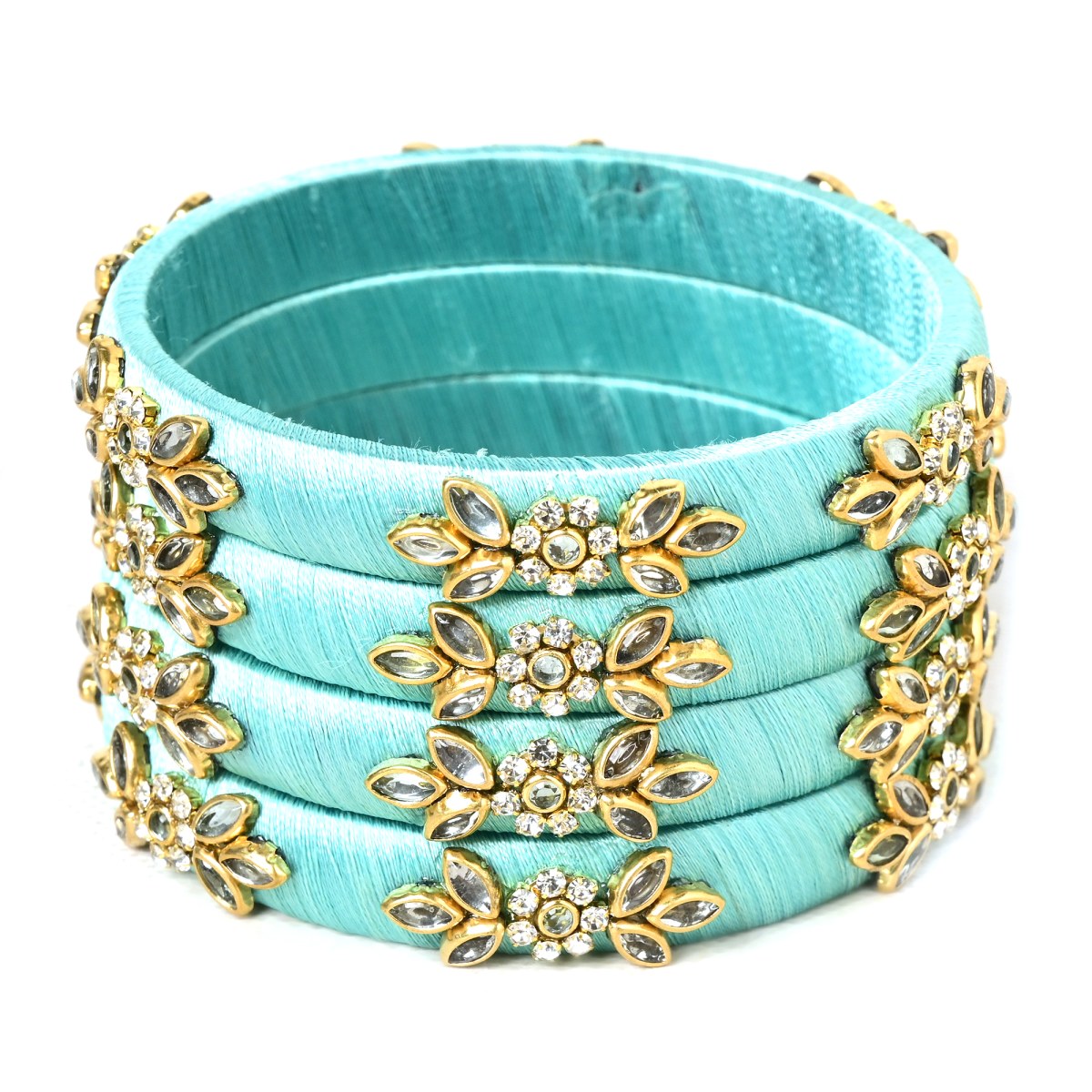 Turquoise Bloom Bangles
